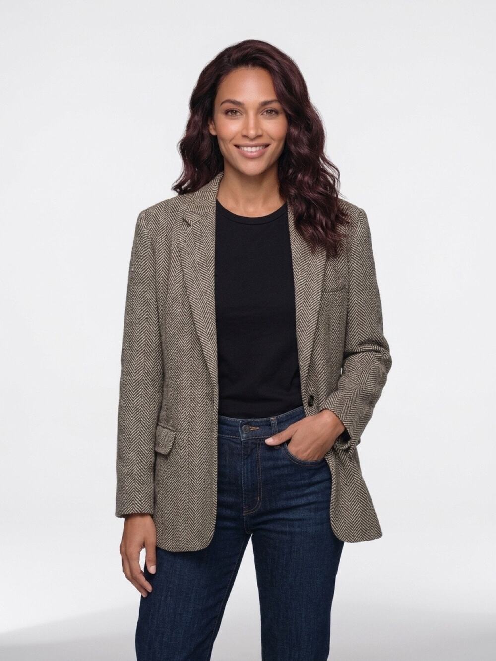 Ralph Lauren Lauren herringbone tweed blazer - 100% wool